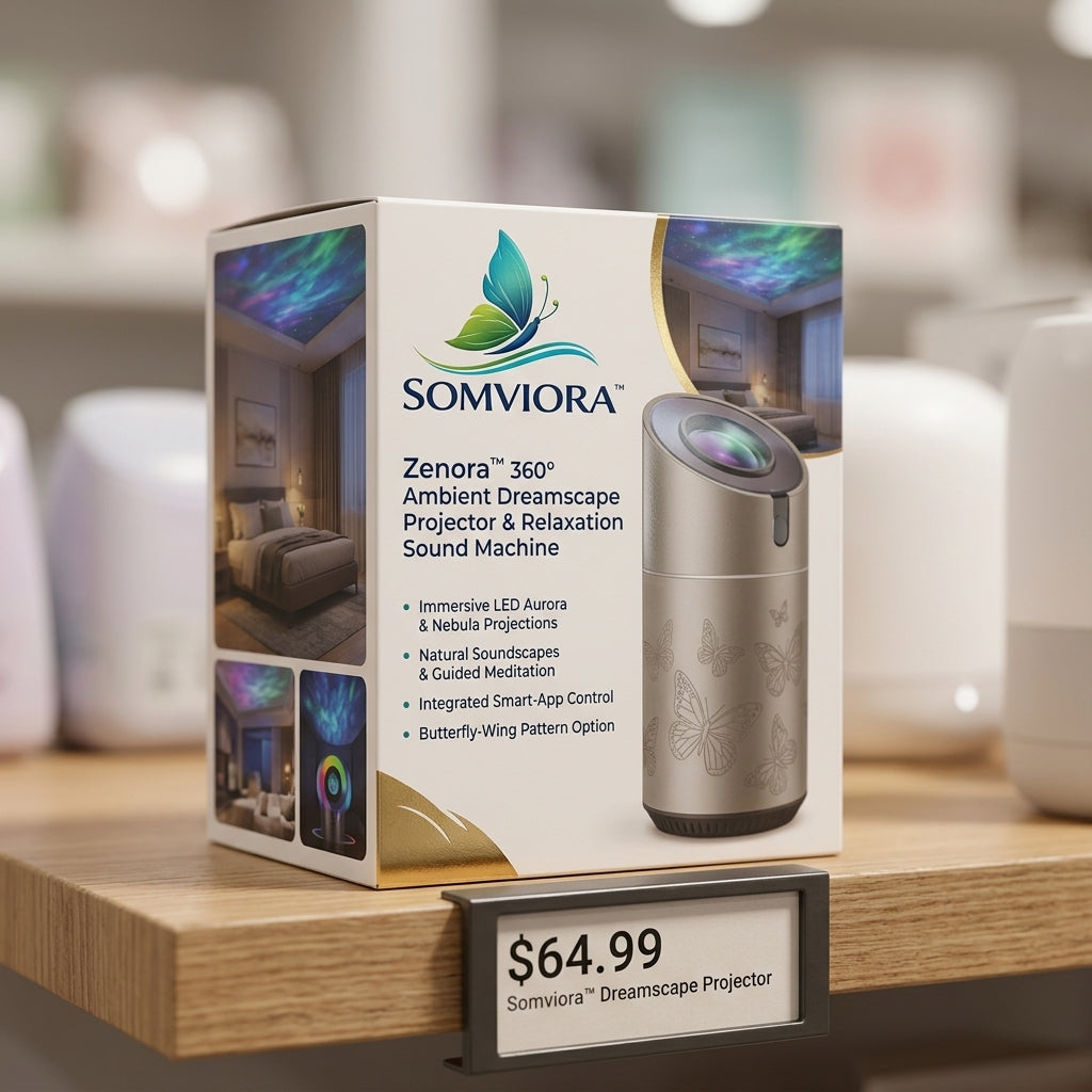 Somviora™ 360° Ambient Dreamscape Projector & Relaxation Sound Machine