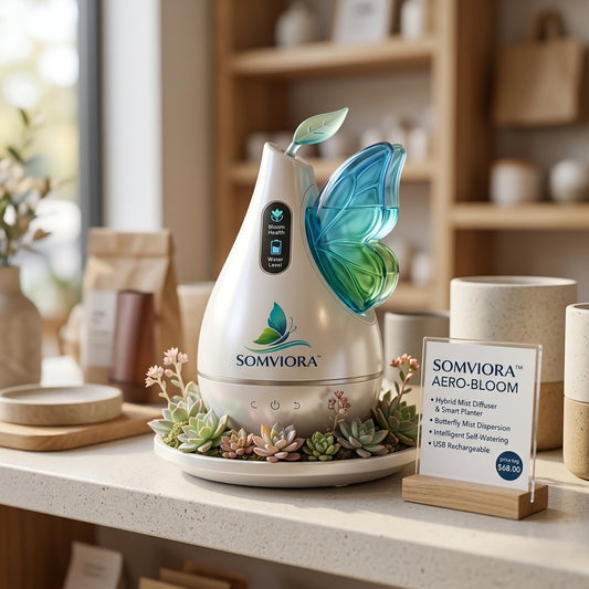 Somviora™ Aero-Bloom Hybrid Mist Diffuser & Smart Plante