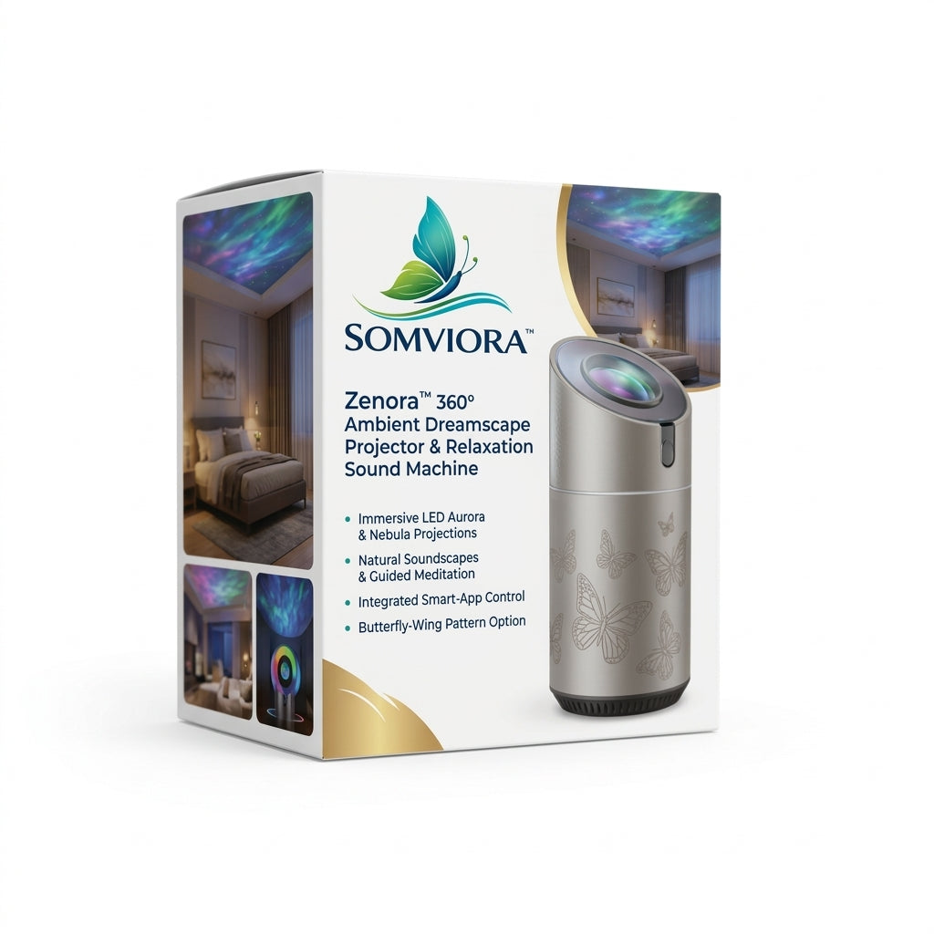 Somviora™ 360° Ambient Dreamscape Projector & Relaxation Sound Machine